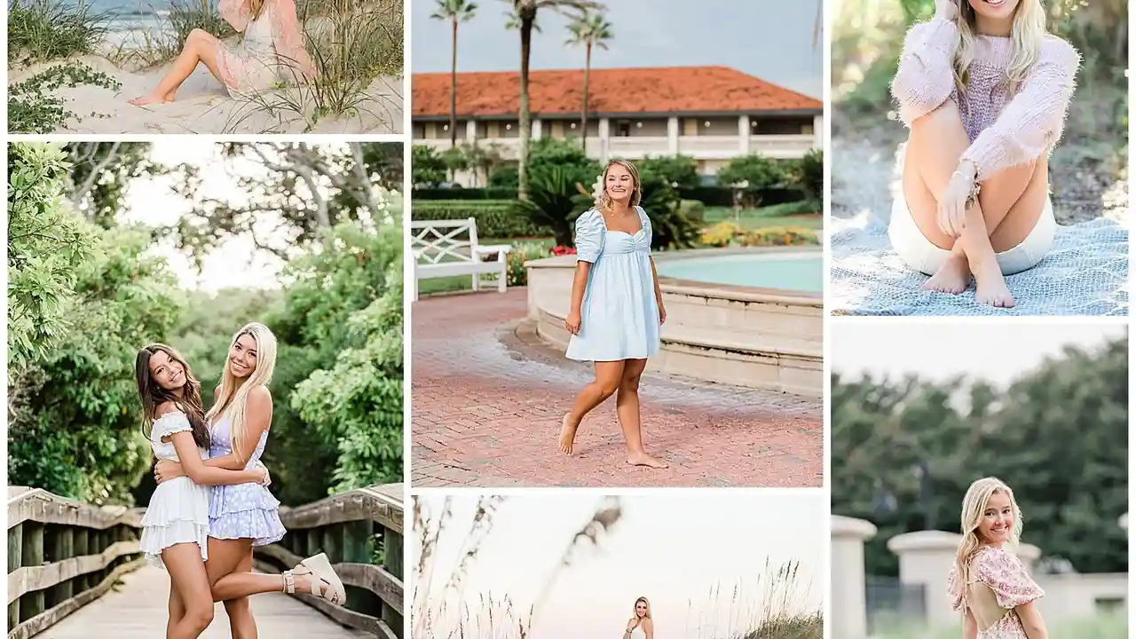 Close up on a plate of mashed potatoes, topped with baked pork chops with cream of mushroom soup, and a side of green beans.